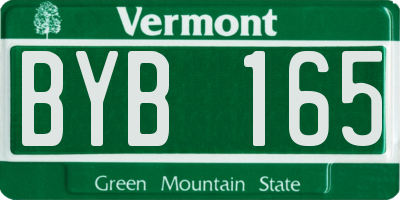 VT license plate BYB165