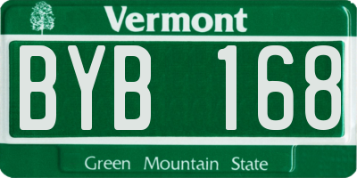 VT license plate BYB168