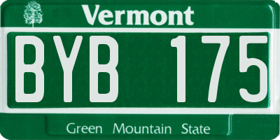 VT license plate BYB175