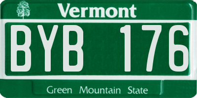 VT license plate BYB176