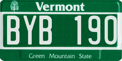 VT license plate BYB190