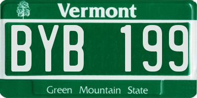 VT license plate BYB199