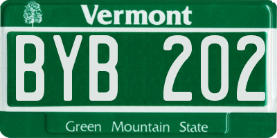 VT license plate BYB202