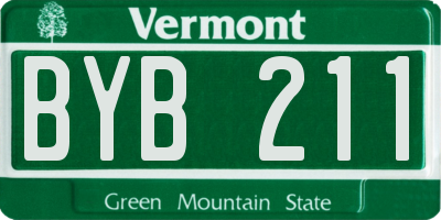 VT license plate BYB211