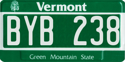 VT license plate BYB238