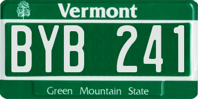 VT license plate BYB241
