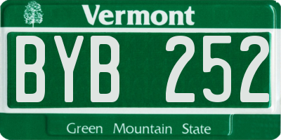 VT license plate BYB252