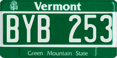 VT license plate BYB253