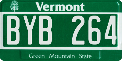 VT license plate BYB264