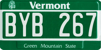 VT license plate BYB267