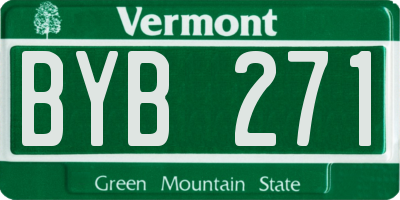 VT license plate BYB271