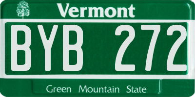 VT license plate BYB272