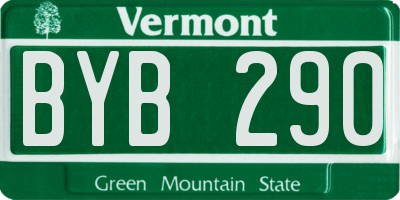 VT license plate BYB290
