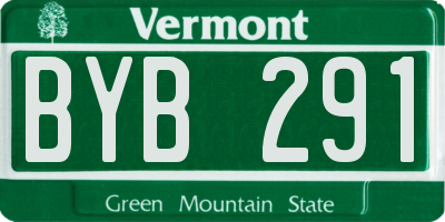VT license plate BYB291