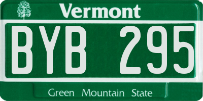 VT license plate BYB295