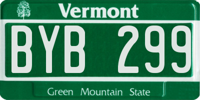 VT license plate BYB299