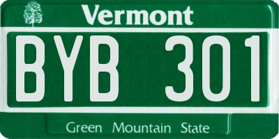 VT license plate BYB301