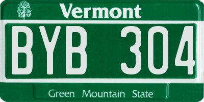 VT license plate BYB304