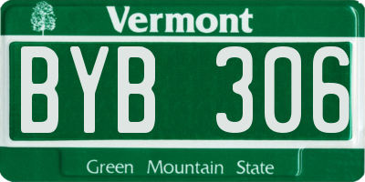 VT license plate BYB306
