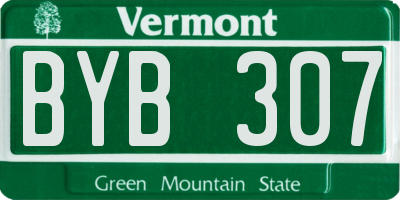 VT license plate BYB307