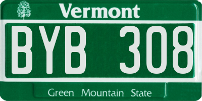 VT license plate BYB308