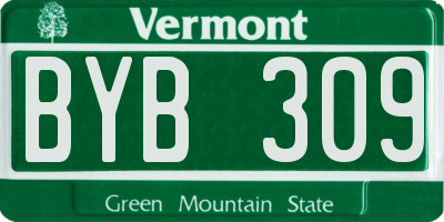 VT license plate BYB309