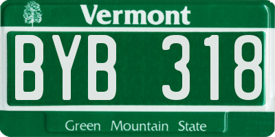 VT license plate BYB318
