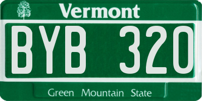 VT license plate BYB320