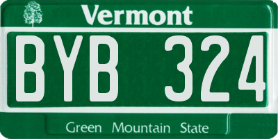 VT license plate BYB324