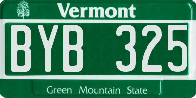 VT license plate BYB325