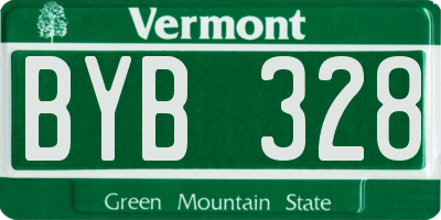 VT license plate BYB328