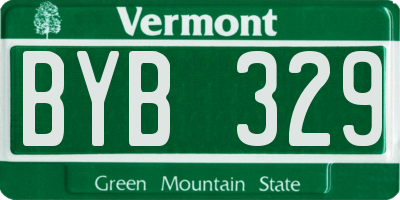 VT license plate BYB329