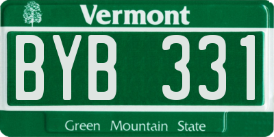 VT license plate BYB331