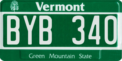 VT license plate BYB340