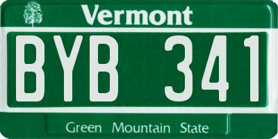 VT license plate BYB341