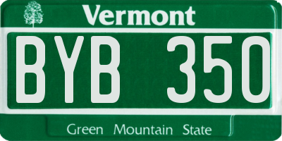 VT license plate BYB350