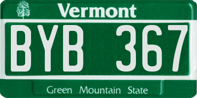 VT license plate BYB367