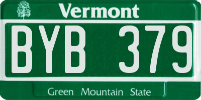 VT license plate BYB379