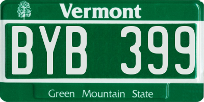 VT license plate BYB399