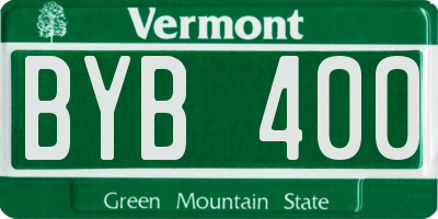 VT license plate BYB400