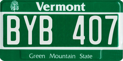 VT license plate BYB407