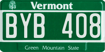 VT license plate BYB408