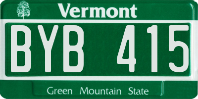 VT license plate BYB415