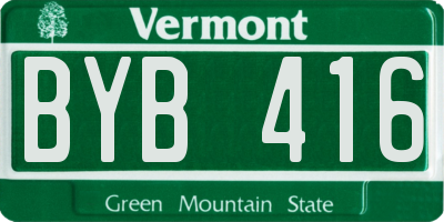 VT license plate BYB416