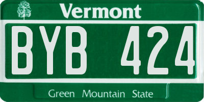 VT license plate BYB424