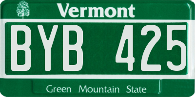 VT license plate BYB425