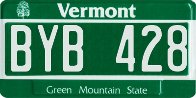 VT license plate BYB428