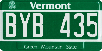 VT license plate BYB435