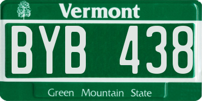 VT license plate BYB438