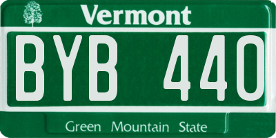 VT license plate BYB440